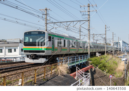 [東海道線，E233系列，早川站附近] 140643508
