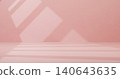 3D Pink Pastel Studio Room Background with Window Light Shadow and Empty Display Space 140643635