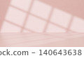 3D Pink Pastel Room with Window Shadow Overlay on Wall and Floor Background 140643638
