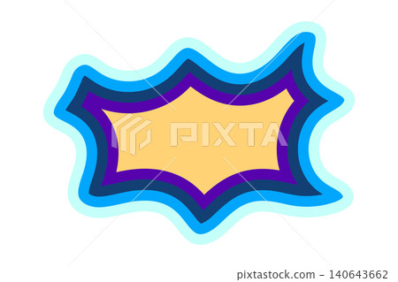 Blue Outline and Yellow Copy Space Background 140643662