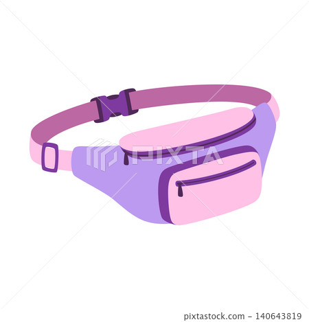 waist bag isolated, flat style waist bag isolated, flat style 140643819