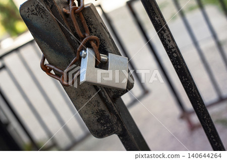 The gate is securely closed The gate is securely closed 140644264