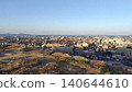A breathtaking view of the beautiful sunset and gradient sky from the castle tower base of Yonago Castle ruins. 140644610