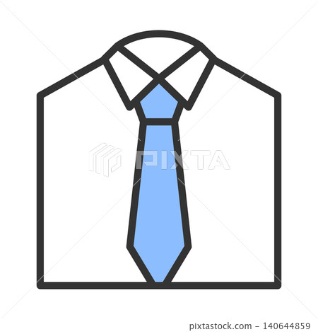 Shirt and tie icon Shirt and tie icon 140644859