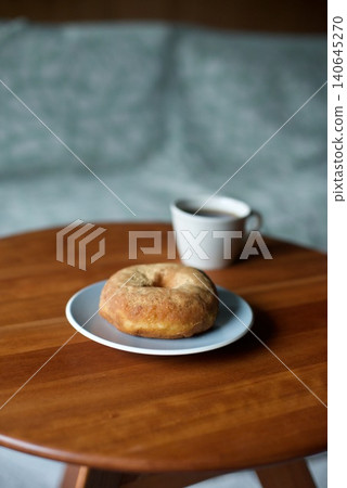 snack donuts and hot coffee snack donuts and hot coffee 140645270