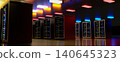 Server. Room servers data center. Backup, mining, hosting, mainframe, farm and computer rack with storage information. Server room data center. 3d render 140645323