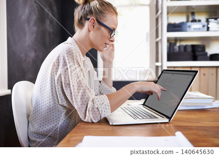 Woman, laptop or phone call in business, project or checking feedback, review or communication. Businesswoman, computer or smartphone to talk, discuss or planning of company proposal in office Woman, laptop or phone call in business, project or checking feedback, review or communication. Businesswoman, computer or smartphone to talk, discuss or planning of company proposal in office 140645630