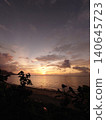 The rising sun from the horizon and a new beginning 140645723