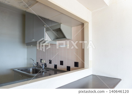 Old kitchen window counter before renovation (apartment) 140646120