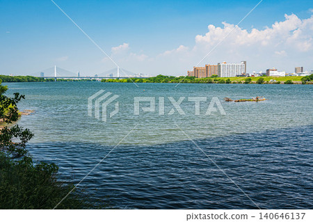 Yodo River Scenery Osaka City Yodo River Scenery Osaka City 140646137