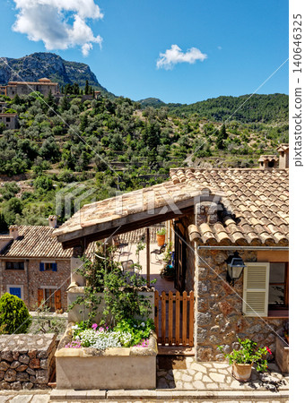 Historic village of Deia on the island of Majorca in Spain Historic village of Deia on the island of Majorca in Spain 140646325