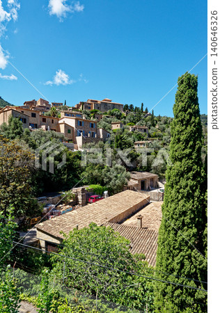 Historic village of Deia on the island of Majorca in Spain Historic village of Deia on the island of Majorca in Spain 140646326