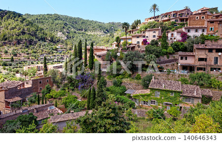 Historic village of Deia on the island of Majorca in Spain Historic village of Deia on the island of Majorca in Spain 140646343