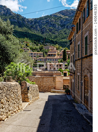 Old street in historic town of Deia in the mountains of Mallorca, Spain Old street in historic town of Deia in the mountains of Mallorca, Spain 140646365