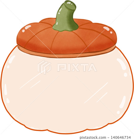 The glass jar with cover pumpkin The glass jar with cover pumpkin 140646734