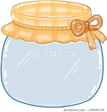The crystal glass jar with cover cute bow The crystal glass jar with cover cute bow 140646736