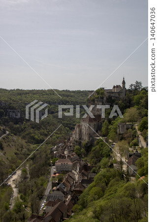 Rocamadour medieval village and sanctuary built into cliff Rocamadour medieval village and sanctuary built into cliff 140647036