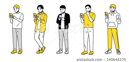 A set of various poses for a young man (full body) A set of various poses for a young man (full body) 140648370