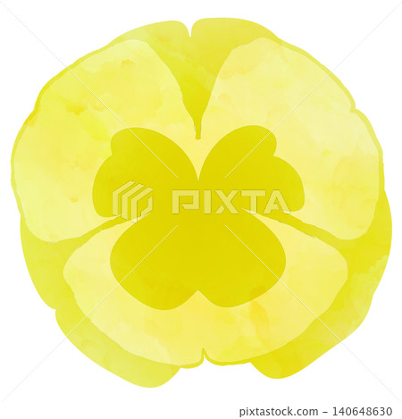 Illustration material: Hand-drawn flower, watercolor, yellow. Illustration material: Hand-drawn flower, watercolor, yellow. 140648630