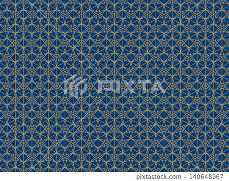 Indigo and imitation gold gentian pattern background Indigo and imitation gold gentian pattern background 140648967
