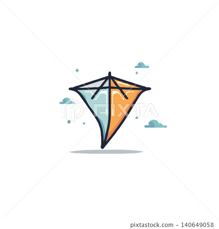 A delightful hand-drawn kite illustration with a lighthearted, airy aesthetic. The design features a playful kite soaring against a backdrop of gentle clouds, evoking feelings of summer freedom and A delightful hand-drawn kite illustration with a lighthearted, airy aesthetic. The design features a playful kite soaring against a backdrop of gentle clouds, evoking feelings of summer freedom and 140649058