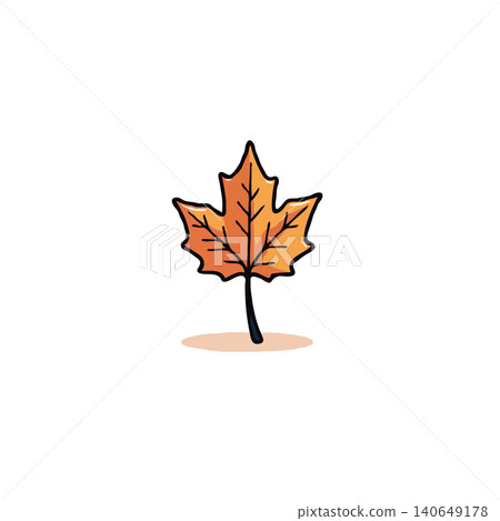 A minimalist autumn leaf illustration. This artful image captures the essence of fall with a vibrant orange hue and clear outlines. Ideal for representing seasonal change or adding a natural touch A minimalist autumn leaf illustration. This artful image captures the essence of fall with a vibrant orange hue and clear outlines. Ideal for representing seasonal change or adding a natural touch 140649178
