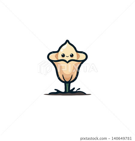 A sweet and charming floral mascot design showcases a cute blossom character with a smile and a positive vibe, ideal for representing gardening themes or branding that evokes joy and innocence. Its A sweet and charming floral mascot design showcases a cute blossom character with a smile and a positive vibe, ideal for representing gardening themes or branding that evokes joy and innocence. Its 140649781