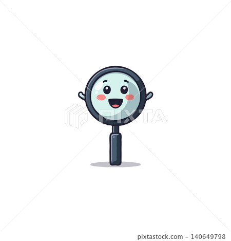 A charming cartoon of a magnifying glass with a cheerful expression. This joyful character illustration is perfect for adding a touch of fun to educational materials, science-related projects, or A charming cartoon of a magnifying glass with a cheerful expression. This joyful character illustration is perfect for adding a touch of fun to educational materials, science-related projects, or 140649798