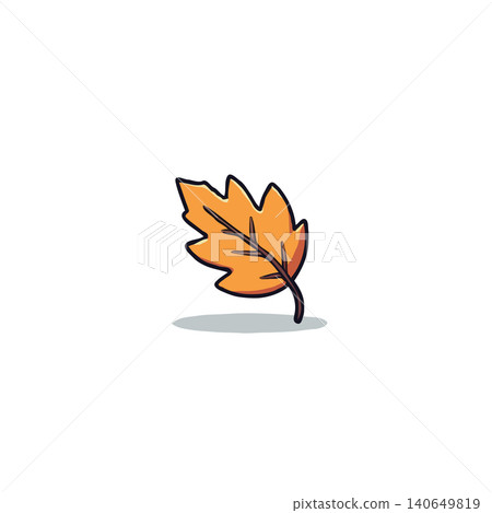 An isolated graphic illustration showcasing a single vibrant orange and brown oak leaf. Featuring delicate details and a clean vector design, its perfect for adding an autumn touch to any project An isolated graphic illustration showcasing a single vibrant orange and brown oak leaf. Featuring delicate details and a clean vector design, its perfect for adding an autumn touch to any project 140649819