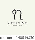 Letter N Abstract Design 140649830