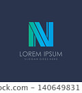 Letter N Abstract Design 140649831