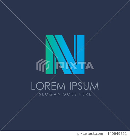 Letter N Abstract Design Letter N Abstract Design 140649831