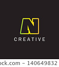 Letter N Abstract Design 140649832