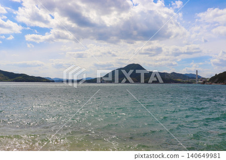 Iwagi Island as seen from Sajima Island 140649981