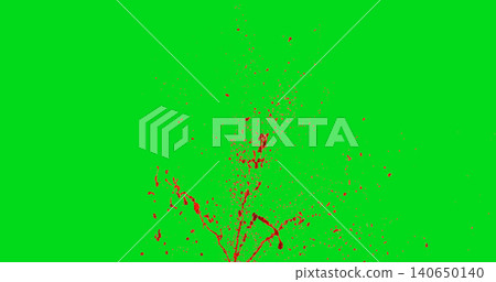 High speed red liquid splash explosion isolated on green screen background. Dynamic fluid burst with droplets for chroma key compositing, VFX, motion graphics and video editing. High speed red liquid splash explosion isolated on green screen background. Dynamic fluid burst with droplets for chroma key compositing, VFX, motion graphics and video editing. 140650140