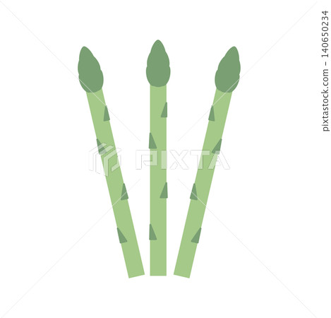 Asparagus color illustration, simple green vegetable material 140650234