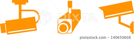 Icon illustration of a surveillance camera/security camera (color) Icon illustration of a surveillance camera/security camera (color) 140650608