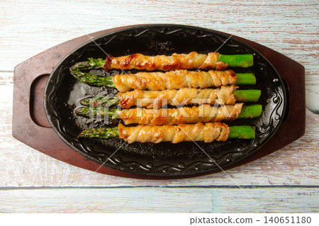 Meat wrapped asparagus Meat wrapped asparagus 140651180