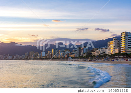 Modern buildings facing the sea 140651318