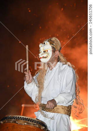 那須聖火祭:白臉金髮九尾狐狸鼓表演,栃木縣 那須聖火祭:白臉金髮九尾狐狸鼓表演,栃木縣 140651706