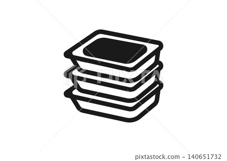 Emergency preparedness instant rice pack stacking icon Emergency preparedness instant rice pack stacking icon 140651732