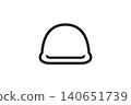 Simple line art icon of a helmet 140651739