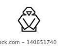 Raincoat line art icon 140651740