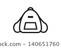 Backpack line art icon 140651760