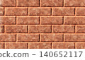Red color brick wall for brickwork background design 140652117