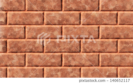 Red color brick wall for brickwork background design 140652117