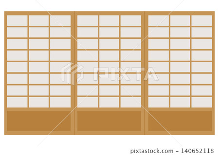 Traditional Japanese shoji screen door vector illustration 140652118