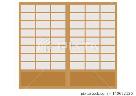 傳統日式障子門向量圖 傳統日式障子門向量圖 140652120