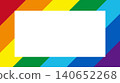 Rainbow-colored diagonal stripe vector frame background illustration. 140652268