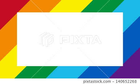 Rainbow-colored diagonal stripe vector frame background illustration. Rainbow-colored diagonal stripe vector frame background illustration. 140652268